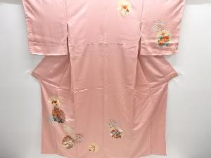 未使用品　雪輪に花古典柄訪問着